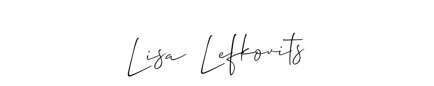 Similarly Allison_Script is the best handwritten signature design. Signature creator online .You can use it as an online autograph creator for name Lisa  Lefkovits. Lisa  Lefkovits signature style 2 images and pictures png