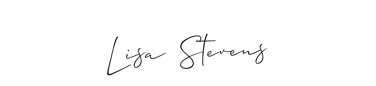 How to make Lisa  Stevens signature? Allison_Script is a professional autograph style. Create handwritten signature for Lisa  Stevens name. Lisa  Stevens signature style 2 images and pictures png