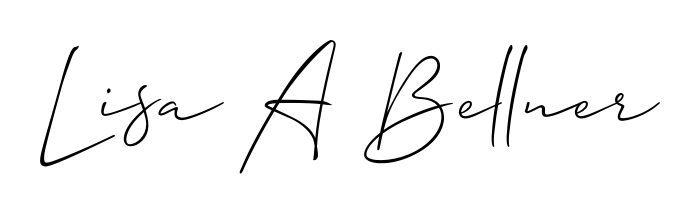 A dynamic signature style for Lisa A Bellner using Allison_Script script. Designed to look authentic, handwritten, and professional. Lisa A Bellner signature style 2 images and pictures png