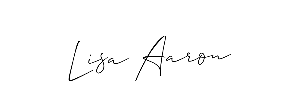 You should practise on your own different ways (Allison_Script) to write your name (Lisa Aaron) in signature. don't let someone else do it for you. Lisa Aaron signature style 2 images and pictures png