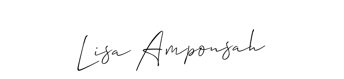 Also we have Lisa Amponsah name is the best signature style. Create professional handwritten signature collection using Allison_Script autograph style. Lisa Amponsah signature style 2 images and pictures png