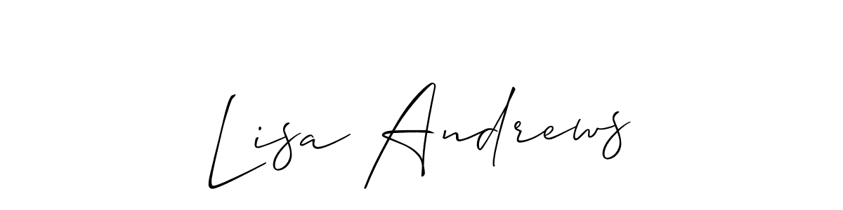 Also we have Lisa Andrews name is the best signature style. Create professional handwritten signature collection using Allison_Script autograph style. Lisa Andrews signature style 2 images and pictures png