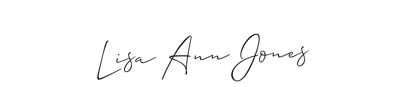 You should practise on your own different ways (Allison_Script) to write your name (Lisa Ann Jones) in signature. don't let someone else do it for you. Lisa Ann Jones signature style 2 images and pictures png