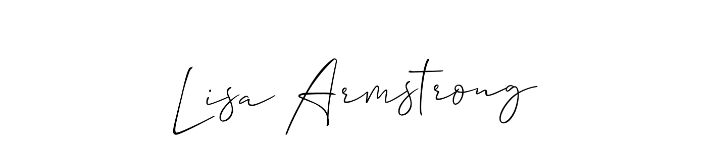 How to make Lisa Armstrong name signature. Use Allison_Script style for creating short signs online. This is the latest handwritten sign. Lisa Armstrong signature style 2 images and pictures png