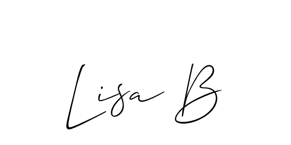 How to make Lisa B name signature. Use Allison_Script style for creating short signs online. This is the latest handwritten sign. Lisa B signature style 2 images and pictures png