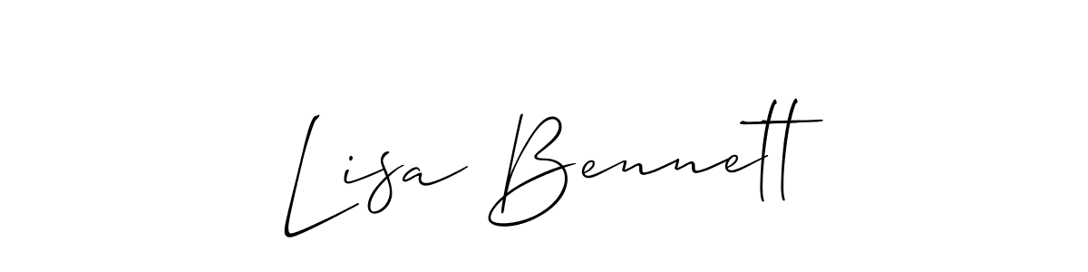 Also You can easily find your signature by using the search form. We will create Lisa Bennett name handwritten signature images for you free of cost using Allison_Script sign style. Lisa Bennett signature style 2 images and pictures png