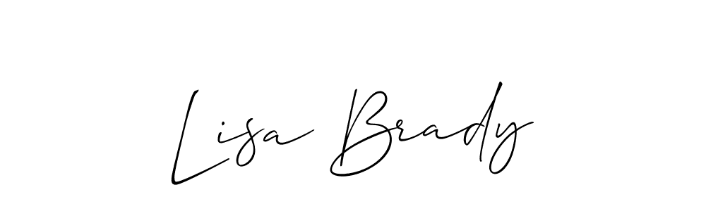 Make a short Lisa Brady signature style. Manage your documents anywhere anytime using Allison_Script. Create and add eSignatures, submit forms, share and send files easily. Lisa Brady signature style 2 images and pictures png