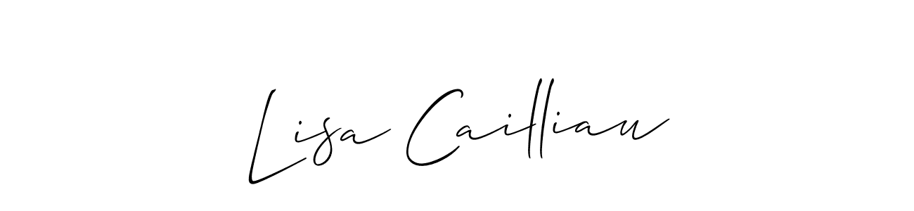 Lisa Cailliau stylish signature style. Best Handwritten Sign (Allison_Script) for my name. Handwritten Signature Collection Ideas for my name Lisa Cailliau. Lisa Cailliau signature style 2 images and pictures png