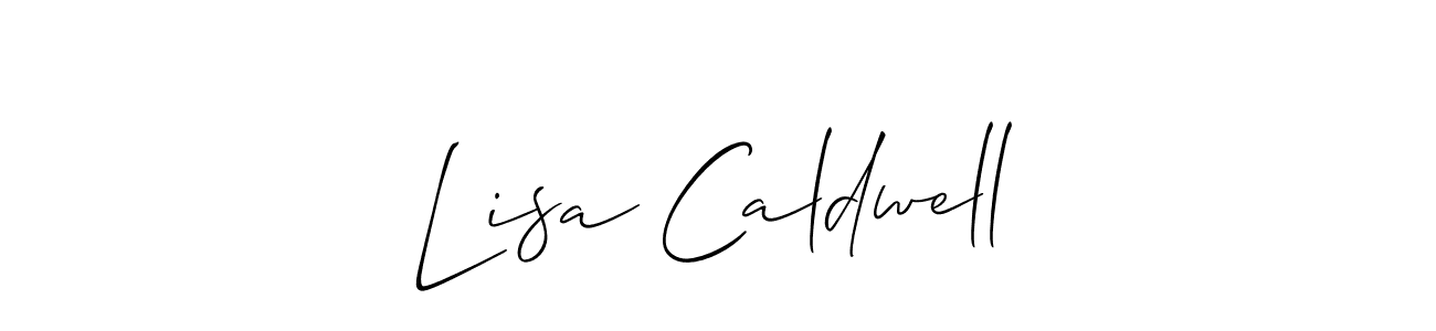 You should practise on your own different ways (Allison_Script) to write your name (Lisa Caldwell) in signature. don't let someone else do it for you. Lisa Caldwell signature style 2 images and pictures png