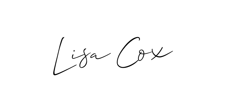 How to make Lisa Cox name signature. Use Allison_Script style for creating short signs online. This is the latest handwritten sign. Lisa Cox signature style 2 images and pictures png