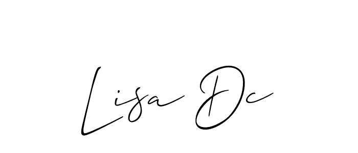Use a signature maker to create a handwritten signature online. With this signature software, you can design (Allison_Script) your own signature for name Lisa Dc. Lisa Dc signature style 2 images and pictures png