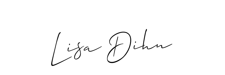 Make a beautiful signature design for name Lisa Dihn. With this signature (Allison_Script) style, you can create a handwritten signature for free. Lisa Dihn signature style 2 images and pictures png