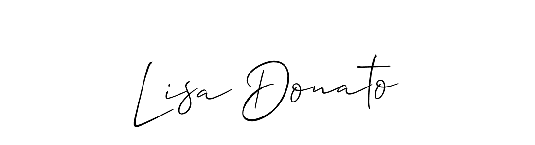 Lisa Donato stylish signature style. Best Handwritten Sign (Allison_Script) for my name. Handwritten Signature Collection Ideas for my name Lisa Donato. Lisa Donato signature style 2 images and pictures png