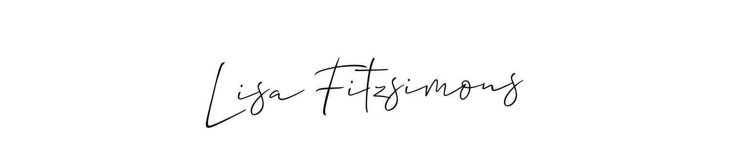 You can use this online signature creator to create a handwritten signature for the name Lisa Fitzsimons. This is the best online autograph maker. Lisa Fitzsimons signature style 2 images and pictures png