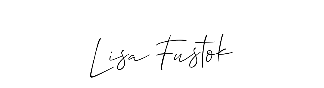 Also we have Lisa Fustok name is the best signature style. Create professional handwritten signature collection using Allison_Script autograph style. Lisa Fustok signature style 2 images and pictures png