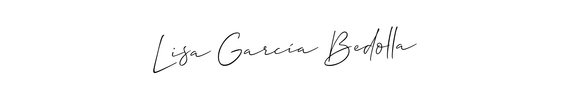 How to Draw Lisa García Bedolla signature style? Allison_Script is a latest design signature styles for name Lisa García Bedolla. Lisa García Bedolla signature style 2 images and pictures png