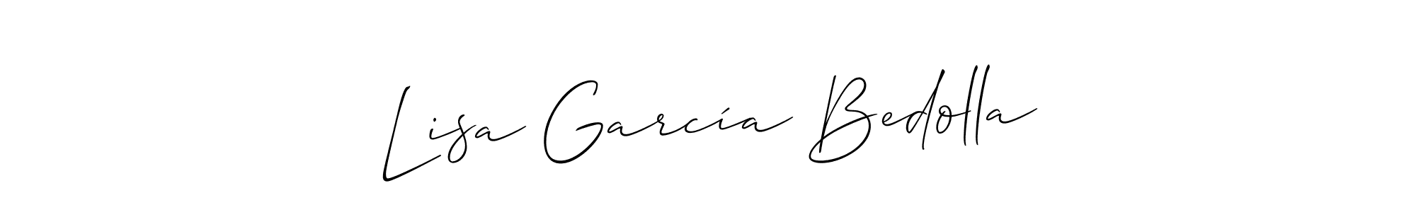 Once you've used our free online signature maker to create your best signature Allison_Script style, it's time to enjoy all of the benefits that Lisa García Bedolla name signing documents. Lisa García Bedolla signature style 2 images and pictures png