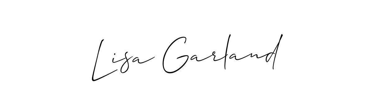 Lisa Garland stylish signature style. Best Handwritten Sign (Allison_Script) for my name. Handwritten Signature Collection Ideas for my name Lisa Garland. Lisa Garland signature style 2 images and pictures png