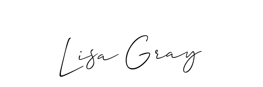 Make a beautiful signature design for name Lisa Gray. With this signature (Allison_Script) style, you can create a handwritten signature for free. Lisa Gray signature style 2 images and pictures png