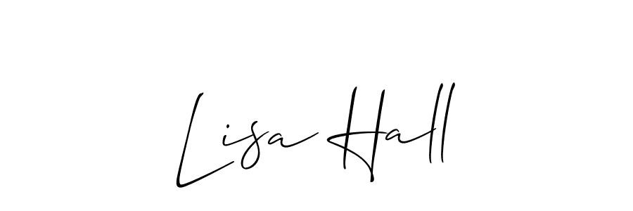 Use a signature maker to create a handwritten signature online. With this signature software, you can design (Allison_Script) your own signature for name Lisa Hall. Lisa Hall signature style 2 images and pictures png