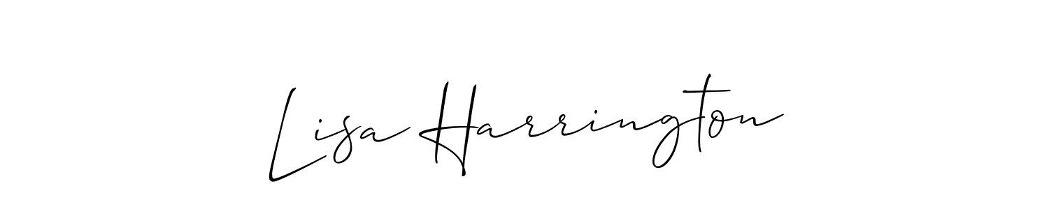 if you are searching for the best signature style for your name Lisa Harrington. so please give up your signature search. here we have designed multiple signature styles  using Allison_Script. Lisa Harrington signature style 2 images and pictures png