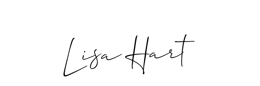 It looks lik you need a new signature style for name Lisa Hart. Design unique handwritten (Allison_Script) signature with our free signature maker in just a few clicks. Lisa Hart signature style 2 images and pictures png