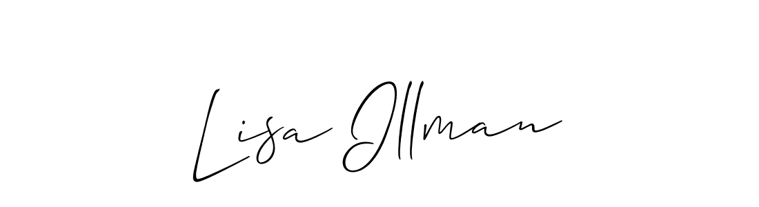 Lisa Illman stylish signature style. Best Handwritten Sign (Allison_Script) for my name. Handwritten Signature Collection Ideas for my name Lisa Illman. Lisa Illman signature style 2 images and pictures png
