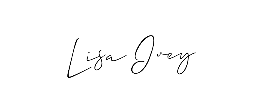 Lisa Ivey stylish signature style. Best Handwritten Sign (Allison_Script) for my name. Handwritten Signature Collection Ideas for my name Lisa Ivey. Lisa Ivey signature style 2 images and pictures png