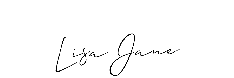 How to make Lisa Jane name signature. Use Allison_Script style for creating short signs online. This is the latest handwritten sign. Lisa Jane signature style 2 images and pictures png