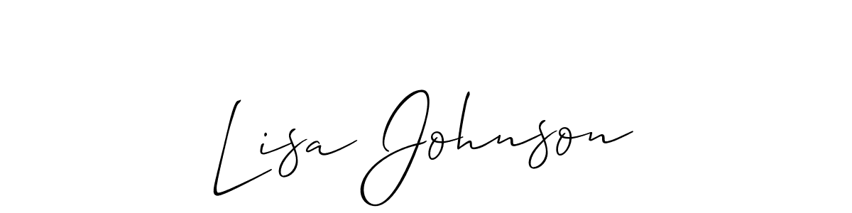Create a beautiful signature design for name Lisa Johnson. With this signature (Allison_Script) fonts, you can make a handwritten signature for free. Lisa Johnson signature style 2 images and pictures png