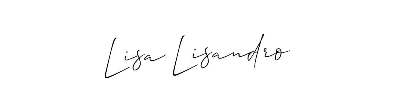 Create a beautiful signature design for name Lisa Lisandro. With this signature (Allison_Script) fonts, you can make a handwritten signature for free. Lisa Lisandro signature style 2 images and pictures png