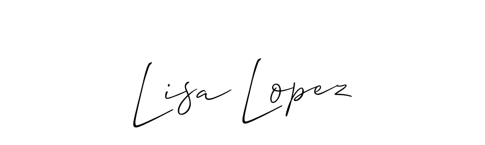 Lisa Lopez stylish signature style. Best Handwritten Sign (Allison_Script) for my name. Handwritten Signature Collection Ideas for my name Lisa Lopez. Lisa Lopez signature style 2 images and pictures png