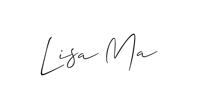 Also we have Lisa Ma name is the best signature style. Create professional handwritten signature collection using Allison_Script autograph style. Lisa Ma signature style 2 images and pictures png