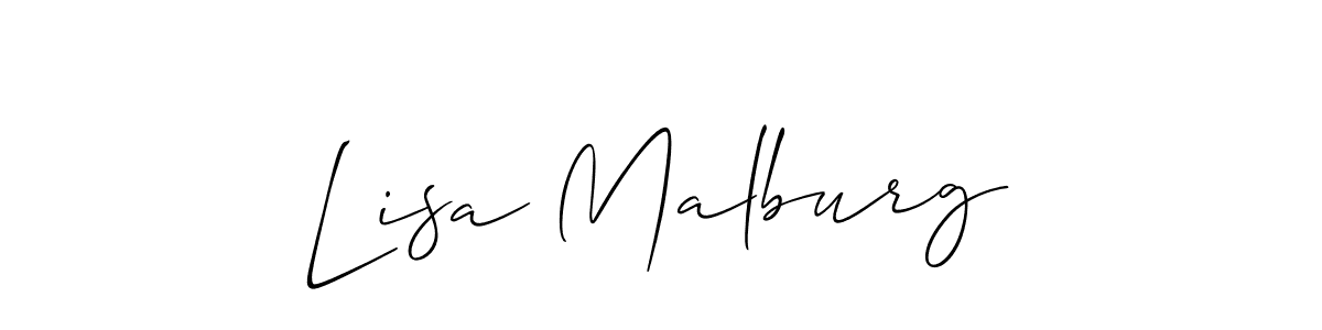 It looks lik you need a new signature style for name Lisa Malburg. Design unique handwritten (Allison_Script) signature with our free signature maker in just a few clicks. Lisa Malburg signature style 2 images and pictures png