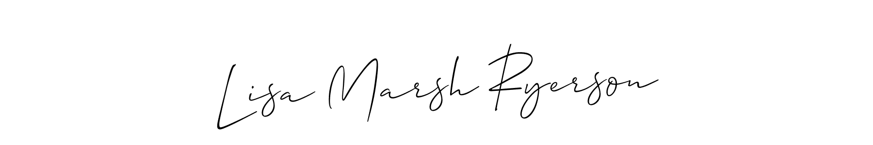 It looks lik you need a new signature style for name Lisa Marsh Ryerson. Design unique handwritten (Allison_Script) signature with our free signature maker in just a few clicks. Lisa Marsh Ryerson signature style 2 images and pictures png