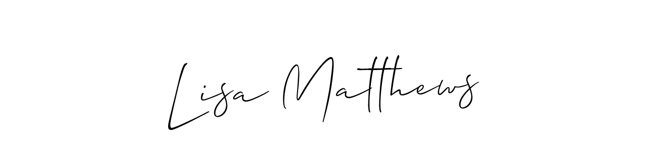Once you've used our free online signature maker to create your best signature Allison_Script style, it's time to enjoy all of the benefits that Lisa Matthews name signing documents. Lisa Matthews signature style 2 images and pictures png