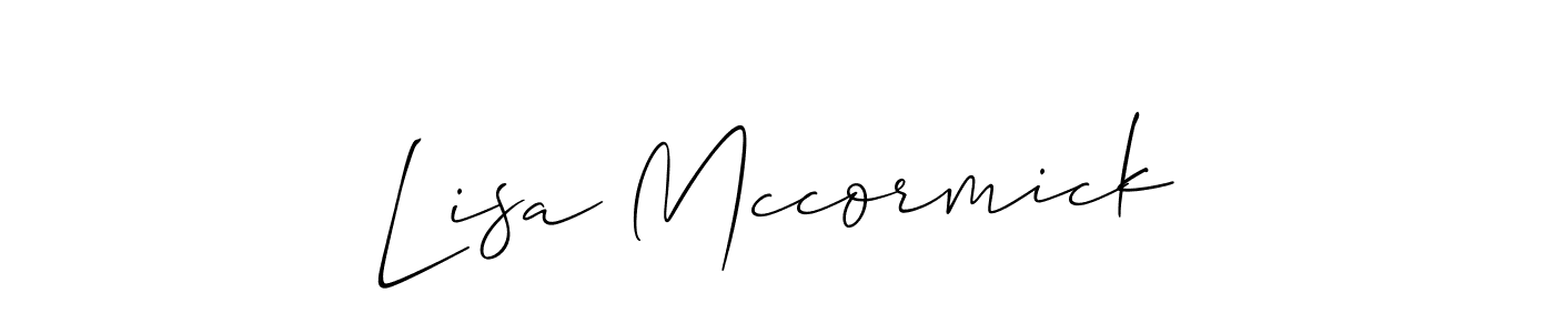 It looks lik you need a new signature style for name Lisa Mccormick. Design unique handwritten (Allison_Script) signature with our free signature maker in just a few clicks. Lisa Mccormick signature style 2 images and pictures png