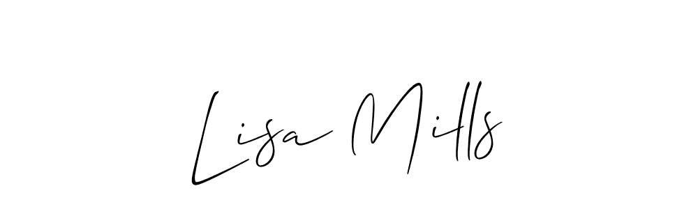 You should practise on your own different ways (Allison_Script) to write your name (Lisa Mills) in signature. don't let someone else do it for you. Lisa Mills signature style 2 images and pictures png