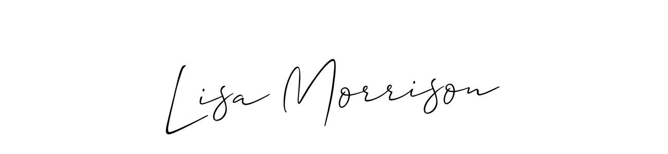It looks lik you need a new signature style for name Lisa Morrison. Design unique handwritten (Allison_Script) signature with our free signature maker in just a few clicks. Lisa Morrison signature style 2 images and pictures png