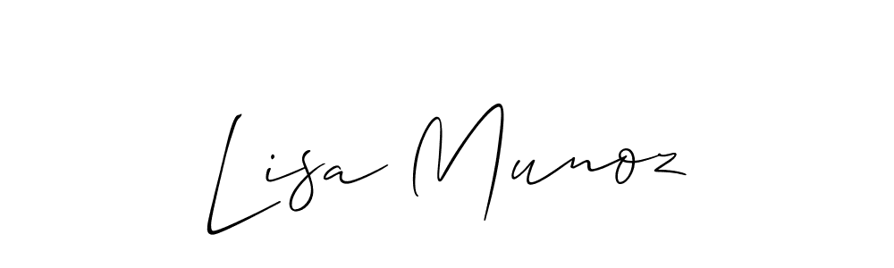 Design your own signature with our free online signature maker. With this signature software, you can create a handwritten (Allison_Script) signature for name Lisa Munoz. Lisa Munoz signature style 2 images and pictures png