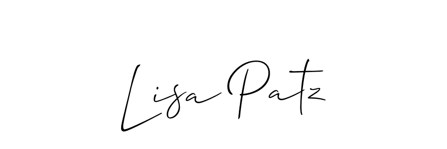 Lisa Patz stylish signature style. Best Handwritten Sign (Allison_Script) for my name. Handwritten Signature Collection Ideas for my name Lisa Patz. Lisa Patz signature style 2 images and pictures png