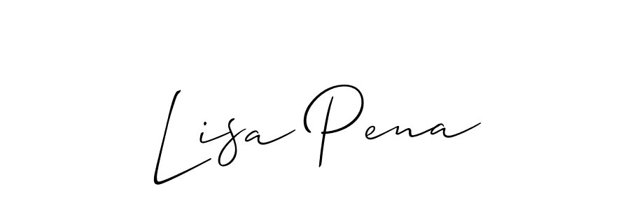 Once you've used our free online signature maker to create your best signature Allison_Script style, it's time to enjoy all of the benefits that Lisa Pena name signing documents. Lisa Pena signature style 2 images and pictures png