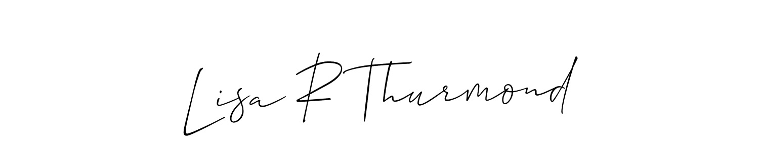 Also we have Lisa R Thurmond name is the best signature style. Create professional handwritten signature collection using Allison_Script autograph style. Lisa R Thurmond signature style 2 images and pictures png