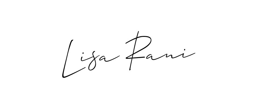 How to make Lisa Rani signature? Allison_Script is a professional autograph style. Create handwritten signature for Lisa Rani name. Lisa Rani signature style 2 images and pictures png