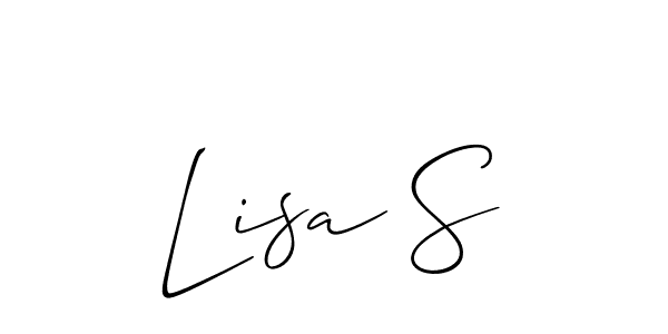 Similarly Allison_Script is the best handwritten signature design. Signature creator online .You can use it as an online autograph creator for name Lisa S. Lisa S signature style 2 images and pictures png