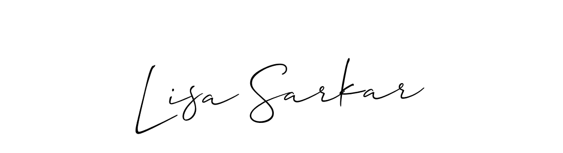 Use a signature maker to create a handwritten signature online. With this signature software, you can design (Allison_Script) your own signature for name Lisa Sarkar. Lisa Sarkar signature style 2 images and pictures png