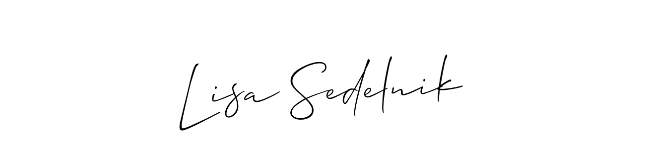 This is the best signature style for the Lisa Sedelnik name. Also you like these signature font (Allison_Script). Mix name signature. Lisa Sedelnik signature style 2 images and pictures png