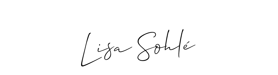 Make a short Lisa Sohlé signature style. Manage your documents anywhere anytime using Allison_Script. Create and add eSignatures, submit forms, share and send files easily. Lisa Sohlé signature style 2 images and pictures png