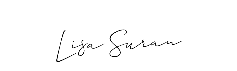 How to make Lisa Suran signature? Allison_Script is a professional autograph style. Create handwritten signature for Lisa Suran name. Lisa Suran signature style 2 images and pictures png