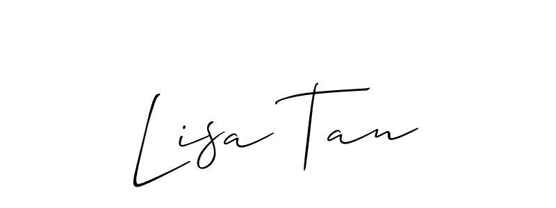 Also we have Lisa Tan name is the best signature style. Create professional handwritten signature collection using Allison_Script autograph style. Lisa Tan signature style 2 images and pictures png